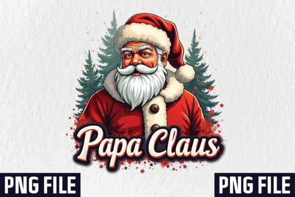 Papa Claus Sublimation Design: A Vintage Christmas Classic