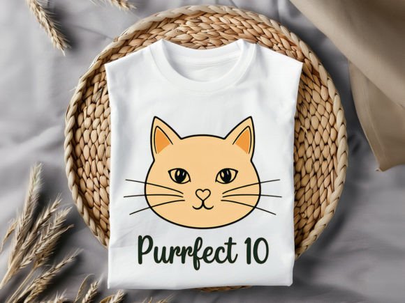 Purrfect 10 T-Shirt Design: A High-Quality Asset for Your Brand