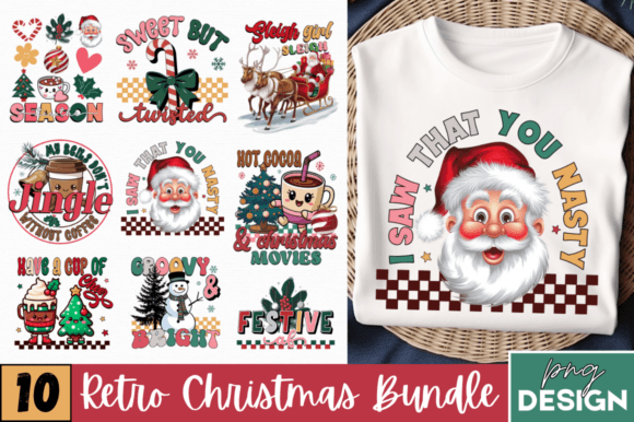 Retro Christmas Sublimation Design Bundle: A Festive Toolkit for Creators