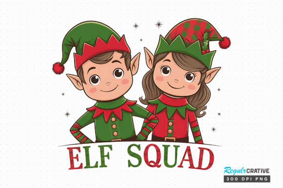 Unleash Holiday Spirit: The Elf Squad Png Design for Creators